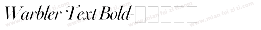 Warbler Text Bold字体转换